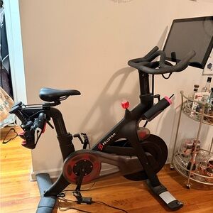 Peloton Bike with Black and Red Accents